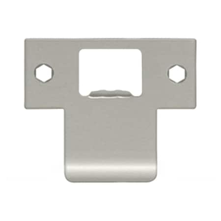 Dendesigns 2.75 x 2.25 in. Extended T-Strike, Satin Nickel - Solid Brass DE575220