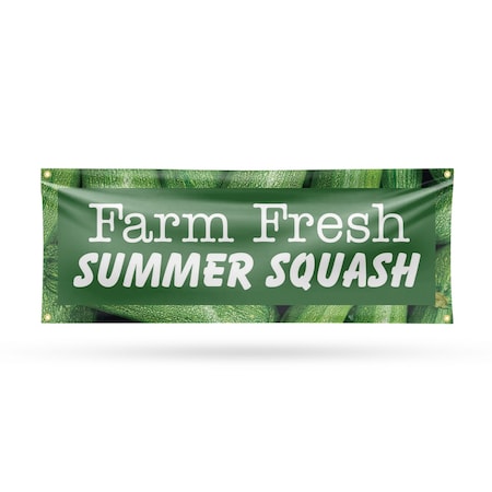 Signmission Farm Fresh Summer Squash, 18 Inch x 48 Inch, Vinyl Banner B-30617