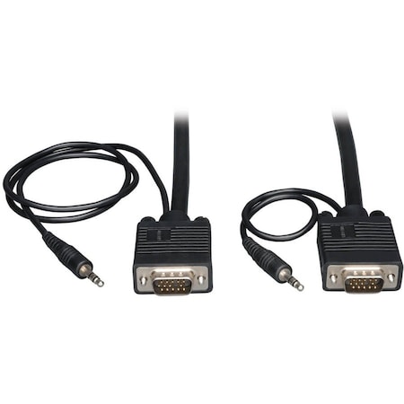 Tripp Lite Coax Cable, Audio, VGA, HD15, 3.5mm, RGB, 6ft P504-006