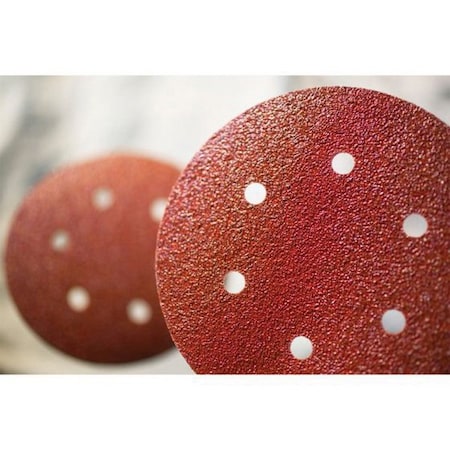 Mirka Abrasives Coarse Cut 40631036 40 Series Semi-Open Coated Grip-On Sanding Disc, 8 in, P36 Grit, Aluminum Oxide 40-631-036