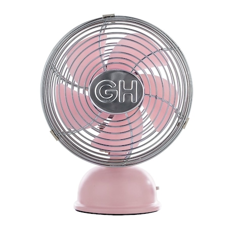 Good Housekeeping 5" Personal Retro USB Fan Pink finish 92516