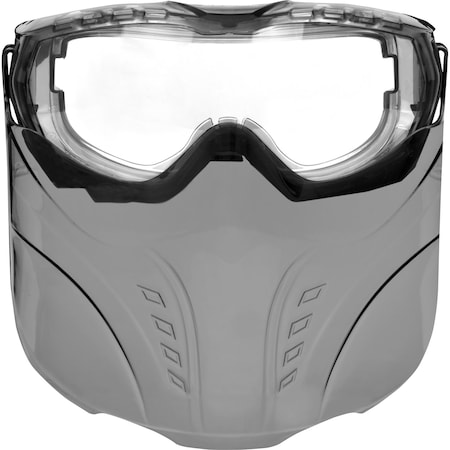 Ironwear Premium Indirect Vent Anti Fog Goggles with Detachable Face Shield, Grey, Clear 3935-GG-C