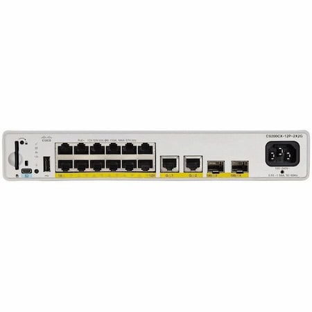 Cisco CATALYST 9000 COMPACT SWITCH 12 PORT POE+, 240W, ADV C9200CX-12P-2X2G-A