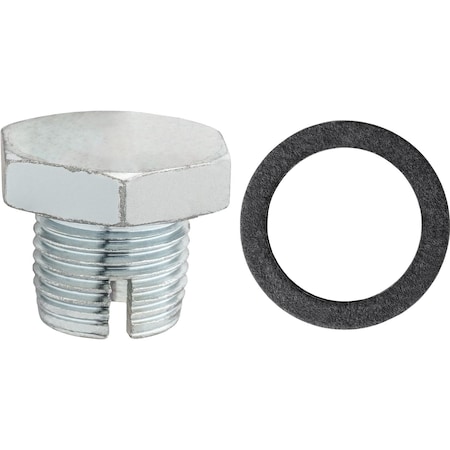 Auveco Oversize Drain Plugs with Gaskets 11/16in-20, 5PK 8286