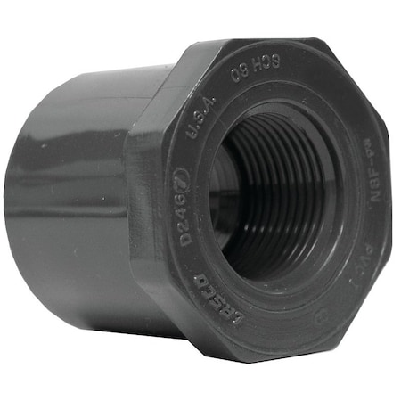 Genova LASCO 838167BC Reducing Bushing, 114 x 34 in, Spigot x Female, PVC, SCH 80 Schedule 838167-BC