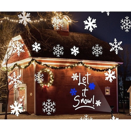 Hometown Holidays Snowfall Motion LED Projector, 240/110 V, 4-Lamp, LED Lamp, White Light, Black 92603