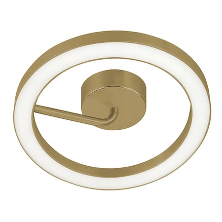 Afx One 18in LED Flush Mount - Light Antique Brass ONEF18LAJUDLB