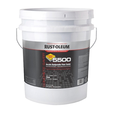 Rust-Oleum 5 gal Sealer, Semi-Gloss Finish, Clear, Water Base 251283