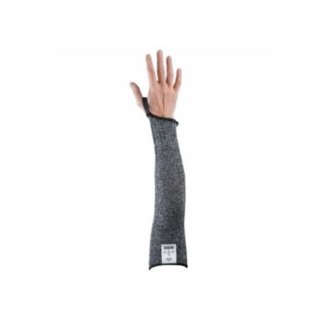 Showa Cut-Resistant HPPE Sleeves, A3, 16 in Long, 9/Large, Thumb Loop, Grey, 2PK 845-S237-16T