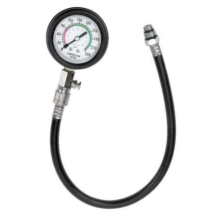 Performance Tool Flex Drive Compression Tester, 0-300 PSI, 14mm/18mm Spark Plug W80579