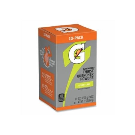 Gatorade Powder Stick, 1.23 oz Volume, Tube, 16.9 oz Yield, Lemon Lime, 80PK 308-04700