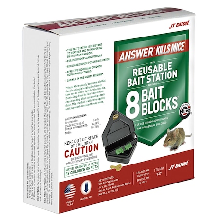 Jt Eaton Answer Kills Mice w/Reusable Mouse Bait Station 937