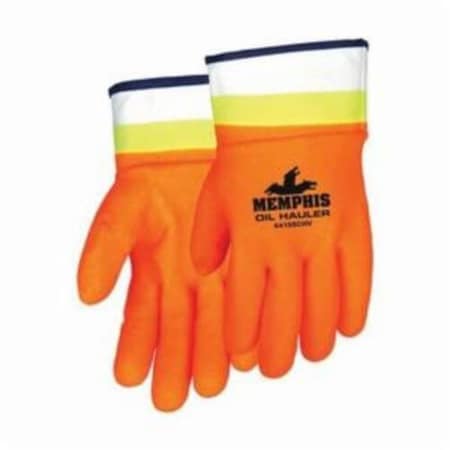 Mcr Safety Premium Grade General Purpose Gloves, Coated, Standard Finger/Wing Thumb Style, L, PVC Palm, PVC 6410SCHV
