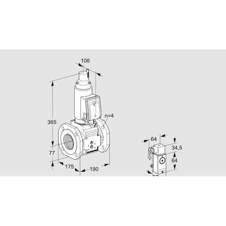 Honeywell Kromschroder VLV ASSY, SOLND, 2 1/2 ANSI FLG, GAS , VAS6T KS88203877