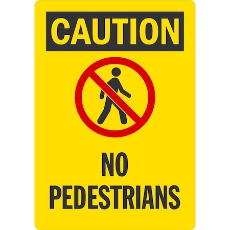 Lyle No Pedestrians, 3.5x5, Engineer Grade, Yellow G-14572-ED_3.5x5