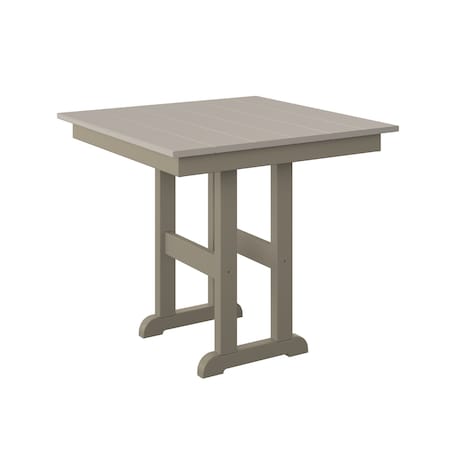 Polybird 33" SQUARE TABLE.       SAND AND WEATHERWOOD POLYBIRD P18-R