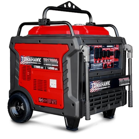 Tomahawk Power 17,000 Watt Inverter Generator Electric Start Super Quiet Portable Gas Power Professional Use TG17000i