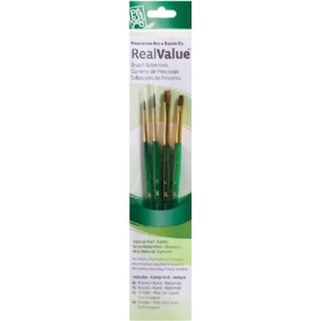 Princeton Artist Brush Co Princeton Brush  Watercolor- Acrylic- and Tempera Camel Brush Set 9110