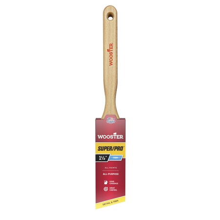 Wooster 1-1/2" Angle Sash Nylon/Polyester Bristle, Paint Brush, Wood Handle J4112-1 1/2