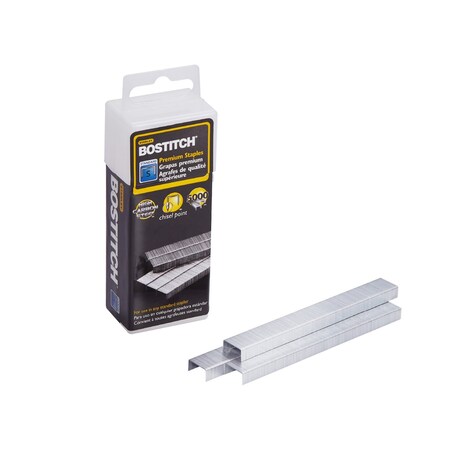 Bostitch Premium Standard Staples in Clear Plastic Box, 1/4 Inch Leg, 5,000 Per Box SB10