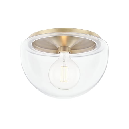Mitzi Grace 1 Light Flush Mount 9.5 In. Aged Brass H284501L-AGB