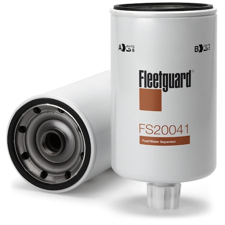 Fleetguard Fuel Filter, 7.875 in, Spin-On FS20041