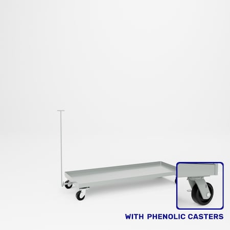 Pucel Steel Dolly with Removable Handle, 24 in W x 60 in D, Light Blue 24-D-60-P