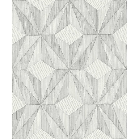 A-Street Prints Paragon Silver Geometric Wallpaper 2908-87102