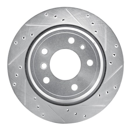 Dynamic Friction Co DFC Brake Rotor - Drilled and Slotted - Silver 631-31032R