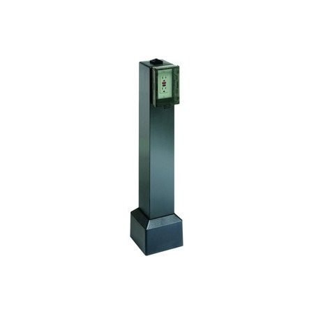 Arlington 28 in Gard-N-Post Landscape Lighting Post, Black GPBK28B