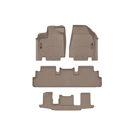 Weathertech Tan, Front, rear, and rear Floorliners 451698-1-2-3