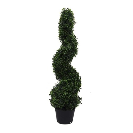 Vickerman UV Boxwood Spiral Everyday Topiary on Pot - 3 ft. TP170436