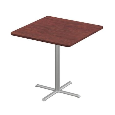 Correll Square Cafe Table, 42 in W, 42 in L, 42 in H, Particleboard Top, Mahogany SXB42S-20-98-20