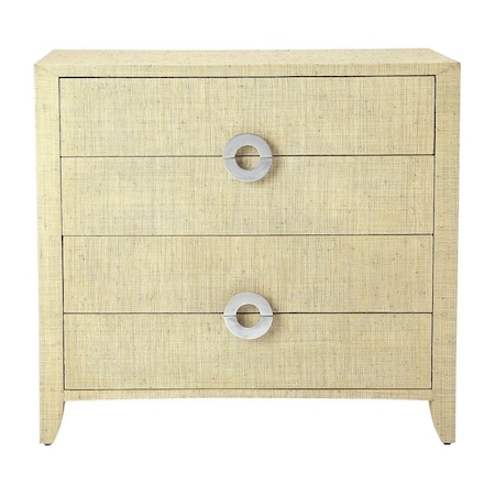Homeroots 34" Beige Manufactured Wood Four Drawer Chest 389804