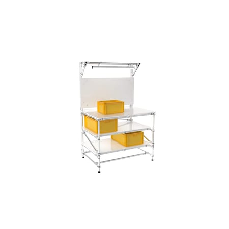 Trilogiq Assembly Workstation With Information Panel, Storages And Led. 20411-01