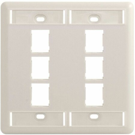 Ortronics HDJ 6 HOLE, 2 GANG FACEPLATE 403HDJ26