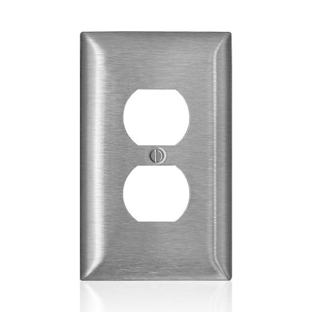 Leviton WallPlate, DuplexOutlet, StainlessSteel SSJ8-C40