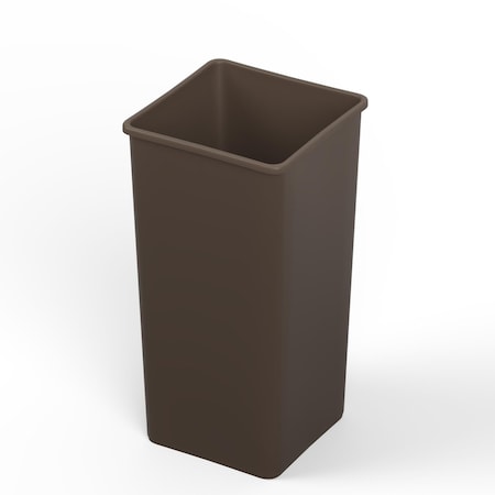 Regal Altair 50 Gallon Square Brown Plastic Trash Can, Heavy Duty Resin Construction ZR-TC-100-SQ50BR