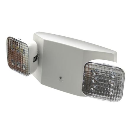 Exitronix Series LED Emergency Light, Dual Adjustable Heads, Thermoplastic Housing EQMS