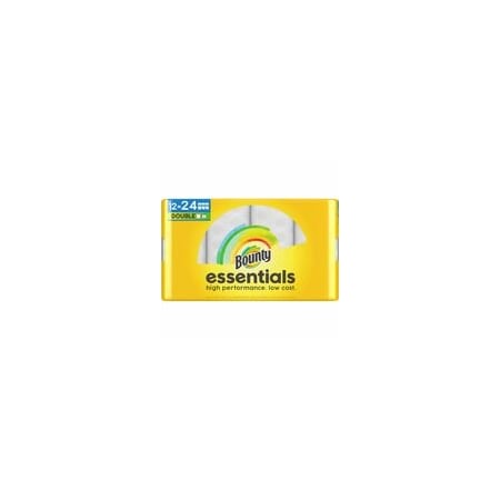 Bounty Essentials Paper Towels, 108 Sheets/Roll, Yellow, 12 Rolls Per CartonCarton, 1 Carton 11093