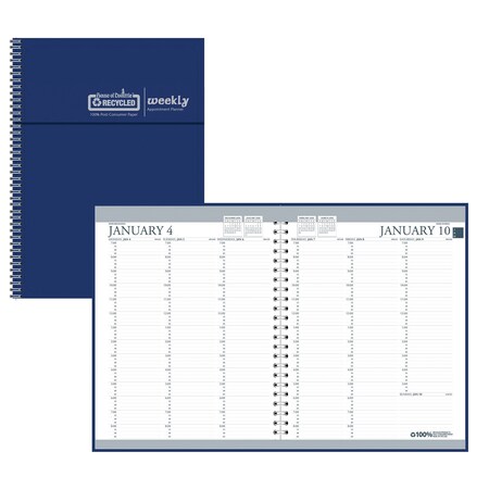 House Of Doolittle Weekly Planner, Professional, 12 Months, Jan-Dec, 8.5 in x 11 in, Blue Cover 272-07