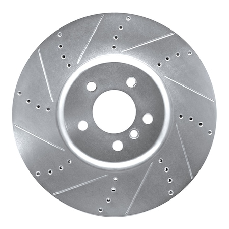 Dynamic Friction Co DFC Brake Rotor - Drilled and Slotted - Silver 631-31094D