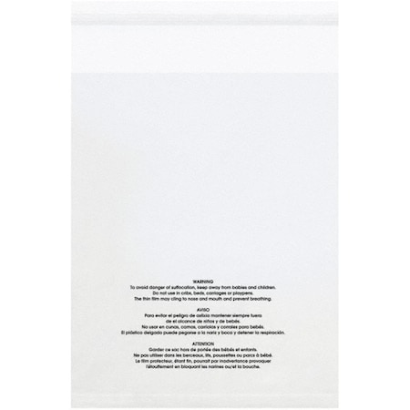 Officespace 12 x 18 in. 1.5 Mil Resealable Suffocation Warning Poly Bags with Vent Holes, 1000PK OF3344817
