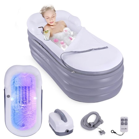 Serenelife Spa Bathtub with Bubble Massage Mat SLSPAMT26FB