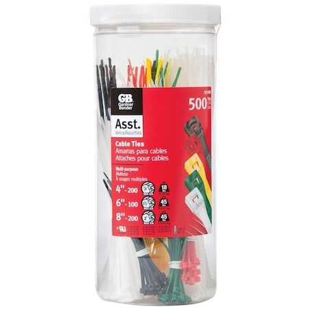 Gardner Bender Cable Tie, DoubleLock Locking 50398