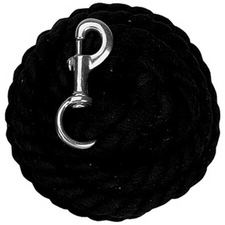 Daretocare 35-1910-BK 0.63 in. x 10 ft. Soft Cotton Lead Rope, Black DA1233025
