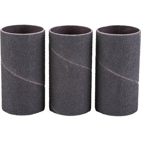 Grizzly 1-1/2" x 3" A/O Hard Sanding Sleeve, 60 Grit, 3PK T28027