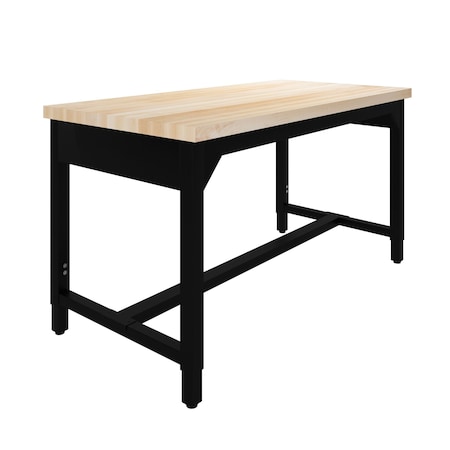 Diversified Spaces Lab Workbench, 16 ga Steel Frame, 72 in W, Black AMS72365B