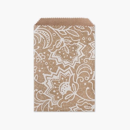Nashville Wraps Lace Kraft Paper Merchandise Bags, 4.75x6.75, 100PK MB0LACM