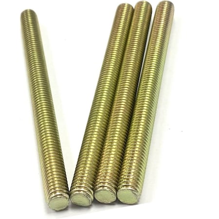 Zmg Fasteners Plus 5/16 - 24 X 3" FULLY THREADED STRAIGHT ROD SAE GR 8 J429 ZINC TRIVALENT YELLOW 2045975